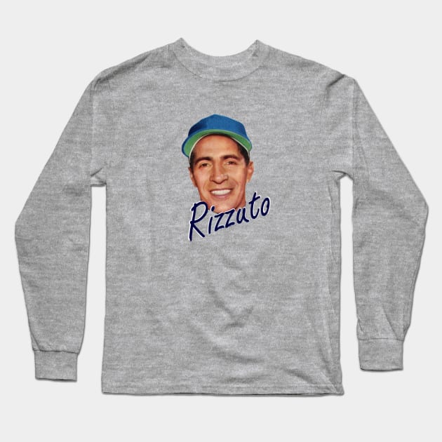 Rizzuto Tribute Design Long Sleeve T-Shirt by Bleeding Yankee Blue